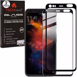 [2 Pack] TECHGEAR Pixel 4 Tempered Glass Screen Protector, GLASS Edition [9H Hardness] [No-Bubble] Compatible with Google Pix ...