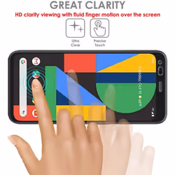 TECHGEAR [Pack of 3] Screen Protectors for Google Pixel 4 XL [ghostSHIELD Edition] Reinforced TPU film Screen Protector Guard...