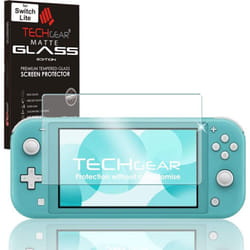 TECHGEAR Switch Lite Anti-Glare GLASS Edition, TECHGEAR Matte Tempered Glass Screen Protector Cover [2.5D Round Edge] [9H Hardness]