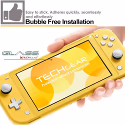 TECHGEAR Switch Lite Anti-Glare GLASS Edition, TECHGEAR Matte Tempered Glass Screen Protector Cover [2.5D Round Edge] [9H Hardness]