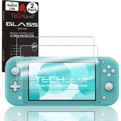 TECHGEAR 2 Pack Switch Lite Anti-Glare GLASS Edition, TECHGEAR Matte Tempered Glass Screen Protector  [9H Hardness] [Scratch-Resistant] [No-Bubble]