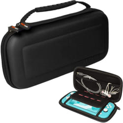 Switch Lite Case, Hard Protective Carry Travel & Storage Cover Designed for Nintendo Switch Lite, 8 Game Card Slots + Accessories - Black