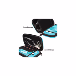 Switch Lite Case, Hard Protective Carry Travel & Storage Cover Designed for Nintendo Switch Lite, 8 Game Card Slots + Accessories - Turquoise