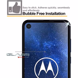 TECHGEAR [2 Pack] GLASS Edition for Motorola Moto One Action, Genuine Tempered Glass Screen Protectors Covers [9H Hardness] [No-Bubble]