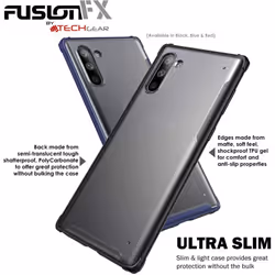 TECHGEAR Galaxy Note 10 Case [Fusion FX Case] Slim & Light, Tough, Shockproof, Protective, Fused Gel Bumper & Hard Back Smooth...
