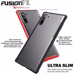 TECHGEAR Galaxy Note 10 Case [Fusion FX Case] Slim & Light, Tough, Shockproof, Protective, Fused Gel Bumper & Hard Back Smooth...