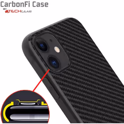 Carbon Case for iPhone 11, Flexible Shockproof TPU Slim Fit Case Cover - Carbon Fibre Design Soft Flexible Protective Shell G ...