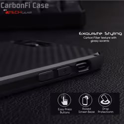 Carbon Case for iPhone 11, Flexible Shockproof TPU Slim Fit Case Cover - Carbon Fibre Design Soft Flexible Protective Shell Guard Case