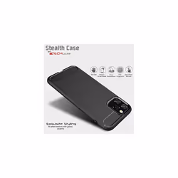 Stealth Case for iPhone 11 Pro Max, Flexible Shockproof TPU Slim Fit Case Cover - Carbon Fibre Design Soft Flexible Protective Shell Case