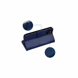 TECHGEAR Apple iPhone 11 Pro Max Leather Wallet Case - Protective Flip Cover with Card Slots, Kickstand and Wrist Strap, PU Leather - Blue