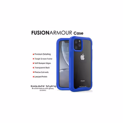 Apple iPhone 11 Pro Max Tough Case, [Fusion Armour] Premium Slim Hybrid Tough Rugged Protective Bumper Case Heavy Duty Protection with Screen F - Blue