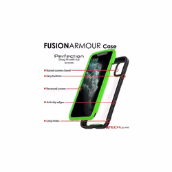 TECHGEAR iPhone 11 Pro Tough Case, [Fusion Armour] Premium Slim Hybrid Tough Rugged Protective Bumper Case Heavy Duty Protection with Screen F - Green