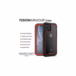 TECHGEAR iPhone 11 Pro Tough Case, [Fusion Armour] Premium Slim Hybrid Tough Rugged Protective Bumper Case Heavy Duty Protection with Screen Fra - Red