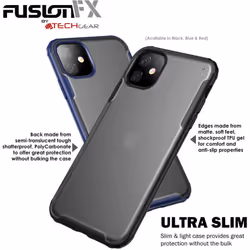 TECHGEAR iPhone 11 Tough Case [Fusion FX Case] Slim & Light, Tough, Shockproof, Protective, Fused Gel Bumper & Hard Back Smooth...