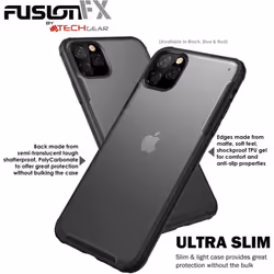 TECHGEAR iPhone 11 Pro Tough Case [Fusion FX Case] Slim & Light, Tough, Shockproof, Protective, Fused Gel Bumper & Hard Back...
