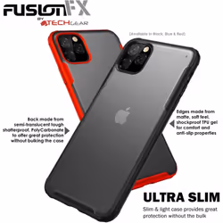 TECHGEAR iPhone 11 Pro Tough Case [Fusion FX Case] Slim & Light, Tough, Shockproof, Protective, Fused Gel Bumper & Hard Back...