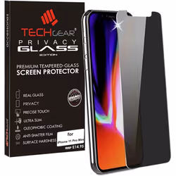 TECHGEAR Anti Spy Screen Protector for iPhone 11 Pro Max - PRIVACY GLASS Edition Genuine Tempered Glass Screen Protector Guar ...