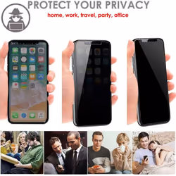 [2 Pack] TECHGEAR Anti Spy Screen Protectors for Apple iPhone 11 / iPhone XR - PRIVACY GLASS Edition Genuine Tempered Glass Screen Protector
