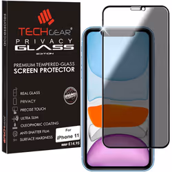 TECHGEAR Anti Spy Screen Protector for iPhone 11 Pro - PRIVACY 3D GLASS Edition Genuine Tempered Glass Full Screen Protector