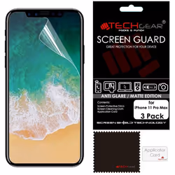 [Pack of 3] TECHGEAR Matte Screen Protectors for iPhone 11 Pro Max - ANTI GLARE / MATTE Screen Protectors With Cleaning Cloth ...