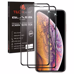 TECHGEAR 2 Pack Screen Protectors Compatible with Apple iPhone 11 Pro 5.8", [FULL Screen Adhesion] & [Full Coverage] 3D GLASS ...