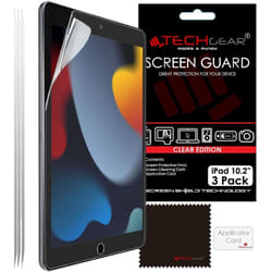 TECHGEAR 3 Pack Screen Protector for iPad 10.2" 2021/2020 / 2019, CLEAR Screen Protector Guard Covers Compatible with New Apple...