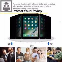 TECHGEAR Anti Spy Screen Protector for iPad 10.2" 2021 2020 2019 - PRIVACY GLASS Edition Tempered Glass Screen Protector Guard...
