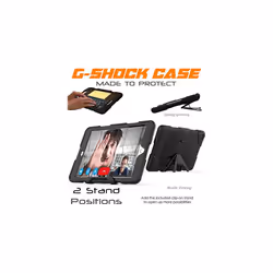 TECHGEAR G-SHOCK for iPad 10.2" 2021 2020 2019 [9th/8th/7th Generation] HEAVY DUTY Survival Protective Case with Stand - Kids Schools Workman - BLACK