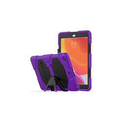 TECHGEAR G-SHOCK for iPad 10.2" 2021 2020 2019 [9th/8th/7th Generation] HEAVY DUTY Survival Protective Case with Stand - Kids Schools Workman - PURPLE