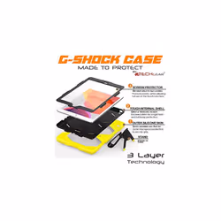 TECHGEAR G-SHOCK for iPad 10.2" 2021 2020 2019 [9th/8th/7th Generation] HEAVY DUTY Survival Protective Case with Stand - Kids Schools Workman - YELLOW