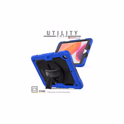 TECHGEAR UTILITY Case for Apple iPad 10.2" 2021 - 2019 [9th/8th/7th Generation] Tough HEAVY DUTY Case with Rotating Stand, Hand and Shoulder St - BLUE
