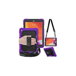 TECHGEAR UTILITY Case for Apple iPad 10.2" 2021 - 2019 [9th/8th/7th Generation] Tough HEAVY DUTY Case with Rotating Stand, Hand and Shoulder - PURPLE