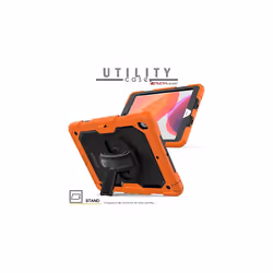 TECHGEAR UTILITY Case for Apple iPad 10.2" 2021 - 2019 [9th/8th/7th Generation] Tough HEAVY DUTY Case with Rotating Stand, Hand and Shoulder - ORANGE