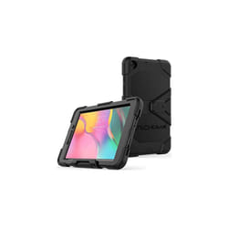 TECHGEAR G-SHOCK Case Fits Samsung Galaxy Tab A 8.0" 2019 (SM-T290 / SM-T295) HEAVY DUTY Armour Survival Case with Stand - Kids Schools Workma - BLACK