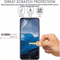 TECHGEAR [3 Pack] Screen Protector fits Nokia 7.2 [Screen Angel Edition] [Case Friendly] [Bubble Free] [FULL Screen Coverage] TPU Film