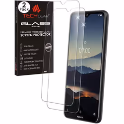 TECHGEAR 2 Pack GLASS Edition Screen Protector for Nokia 7.2, Genuine Tempered Glass Screen Protector [2.5D Round Edge] [9H.. ...