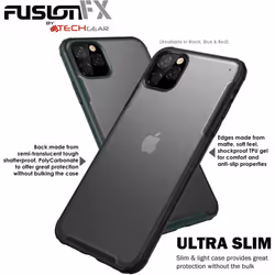 TECHGEAR iPhone 11 Pro Max Tough Case [Fusion FX Case] Slim & Light, Tough, Shockproof, Protective, Fused Gel Bumper & Hard...