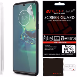 TECHGEAR [5 Pack Moto G8 Plus Screen Protectors, CLEAR LCD Film Screen Protectors Cover Guards Compatible for Motorola Moto G ...