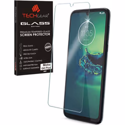 TECHGEAR Moto G8 Plus GLASS Edition Genuine Tempered Glass Screen Protector [9H Hardness] [No-Bubble] Compatible for Motorola ...