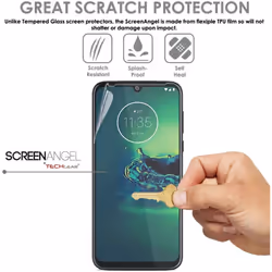 TECHGEAR Moto G8 Plus Screen Protectors [Case Friendly] [Bubble Free] [FULL Screen Coverage] TPU Film Compatible with Motorola Moto G8 Plus