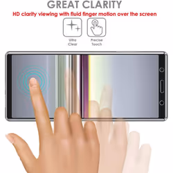 TECHGEAR Screen Protector fits Sony Xperia 5 [ghostSHIELD Edition] Reinforced TPU film Screen Protector with FULL Screen Coverage inc