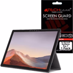 TECHGEAR Screen Protector for Microsoft Surface Pro 7 (12.3 Inch screen) - Ultra Clear Screen Protector With Screen Cleaning ...