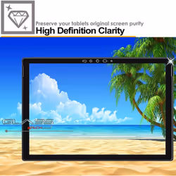 TECHGEAR GLASS Edition [2 Pack] Screen Protectors fits Microsoft Surface Pro 7 / Pro 7 Plus, Genuine Tempered Glass Screen Protectors [No-Bubble]