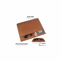 TECHGEAR Ultra Slim [Tweed Effect] Slim and Soft Protective Envelope Sleeve Case with Pocket for iPad Pro 12.9 2022 - 2015 & other Tablets