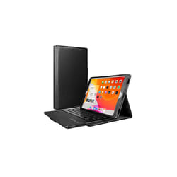 TECHGEAR Keyboard Case fits iPad 10.2" (2021 - 2019, 9th / 8th / 7th Generation) PU Leather Stand Case with Bluetooth Wireless UK QWERTY Keybo - Black