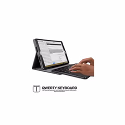 TECHGEAR Keyboard Case fits iPad 10.2" (2021 - 2019, 9th / 8th / 7th Generation) PU Leather Stand Case with Bluetooth Wireless UK QWERTY Keybo - Black
