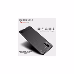 Samsung Galaxy A51 Carbon Fibre Case [Stealth Case] Flexible, Shockproof, Ultra Slim, Soft TPU Protective Shell Cover with Carbon Fibre