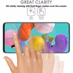 TECHGEAR 2 Pack Screen Protectors fit Samsung Galaxy A51 [Screen Angel Edition] [Fingerprint Support][Case Friendly] [Bubble Free] [FULL Screen