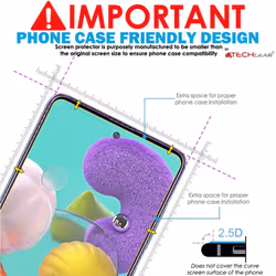 TECHGEAR 2 Pack GLASS Edition Compatible with Samsung Galaxy A71, Tempered Glass Screen Protector Cover [2.5D Round Edge] [9H...