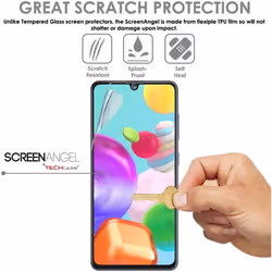TECHGEAR Screen Protector fits Samsung Galaxy A71 [Screen Angel Edition] [Fingerprint Support][Case Friendly] [Bubble Free] [FULL Screen Coverage]